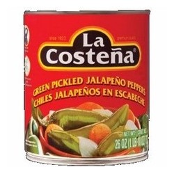 La Costena Whole Green Pickled Jalapeno Peppers (12x26 Oz)