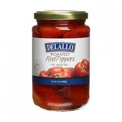 De Lallo Roasted Red Peppers In Water (12x12Oz)