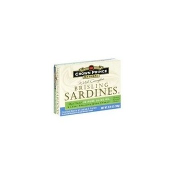 Crown Prince Brisling Sardines in Olive Oil (12x3.75 Oz)