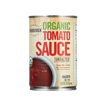 Woodstock Tomato Sauce Organic Unsalted 15 oz case of 12