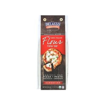 DeLallo Flour Organic Italian Type 00 Superfine 17.6 oz case of 10