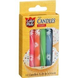 Cake Mate Birthday Party Candles Daisy 3.25 in x 5/16 in 12 Count Case of 12
