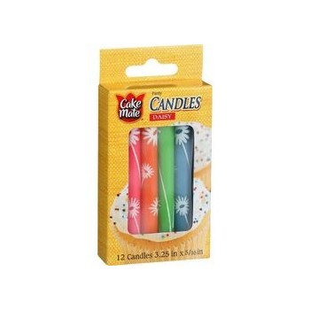 Cake Mate Birthday Party Candles Daisy 3.25 in x 5/16 in 12 Count Case of 12