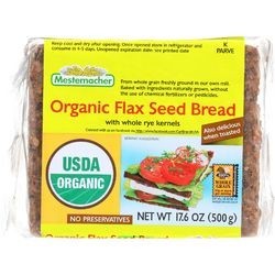 Mestemacher Bread Bread Organic Flax Seed 17.6 oz case of 12