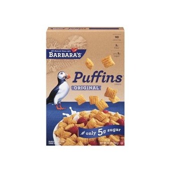 Barbara's Bakery Puffins Display - Original and Peanut Butter (60xCT)