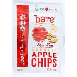 Bare Fruit Apple Chips Organic Crunchy Fuji Red 3 oz case of 12