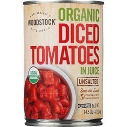 Woodstock Tomatoes Organic Diced Unsalted 14.5 oz case of 12