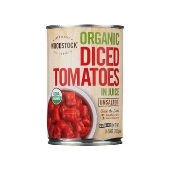 Woodstock Tomatoes Organic Diced Unsalted 14.5 oz case of 12