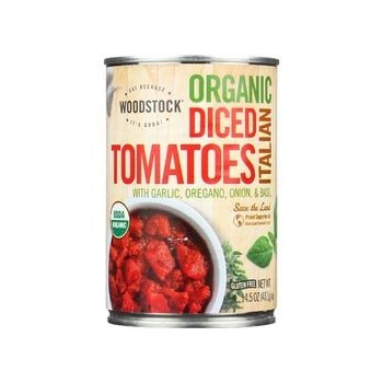 Woodstock Tomatoes Organic Diced Italian Herbs 14.5 oz case of 12