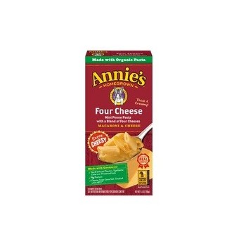 Annies Homegrown Four Cheese Macaroni and Cheese, 5.5 Ounce -- 12 per case.