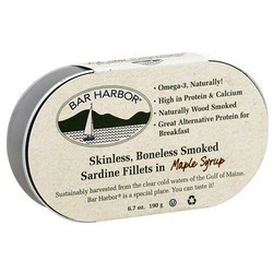 Bar Harbor Smoked Skinless Sardine Fillets In Maple Syrup (12x6.7 OZ)