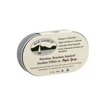 Bar Harbor Smoked Skinless Sardine Fillets In Maple Syrup (12x6.7 OZ)