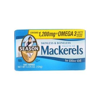 Season Brand Mackerels Fillets in Olive Oil 4.375 oz case of 12