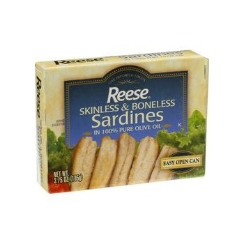 Reese Sardines Skinless and Boneless Portuguese in Olive Oil 3.75 oz Case of 10