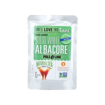 Natural Sea Tuna Albacore Solid White Salted Pouch 3 oz case of 12
