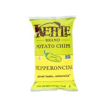 Kettle Brand Potato Chips Pepperoncini 8.5 oz case of 12
