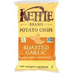 Kettle Brand Potato Chips Roasted Garlic 5 oz case of 15