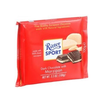 Ritter Sport Chocolate Bar Dark Chocolate Marzipan 3.5 oz Bars Case of 12