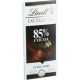 Lindt Chocolate Bar Dark Chocolate 85 Percent Cocoa Extra Dark 3.5 oz Bars Case of 12
