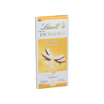 Lindt Chocolate Bar White Chocolate Coconut 3.5 oz Bars Case of 12 ...
