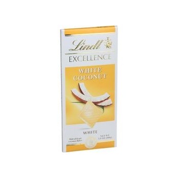 Lindt Chocolate Bar White Chocolate Coconut 3.5 oz Bars Case of 12