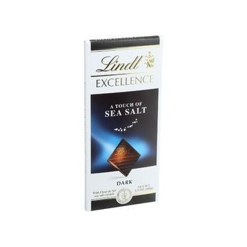 Lindt Chocolate Bar Dark Chocolate 47 Percent Cocoa Excellence Touch of Sea Salt 3.5 oz Bars Case of 12