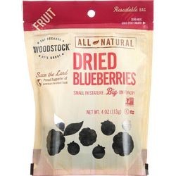Woodstock Fruit All Natural Blueberries Dried 4 oz case of 8