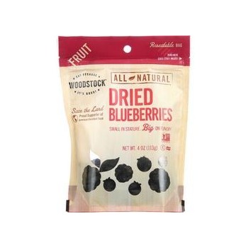 Woodstock Fruit All Natural Blueberries Dried 4 oz case of 8