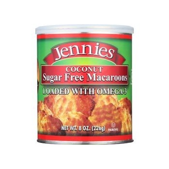 Jennies Macaroons Coconut Sugar Free 8 oz case of 12