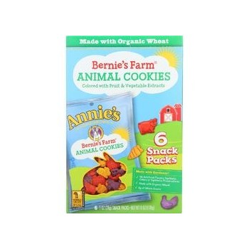 Annies Homegrown Animal Cookies Organic Bernies Farm Snack Pack 6/1 oz case of 6