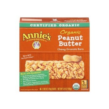 Annie's Homegrown Organic Chewy Peanut Butter Chocolate Chip Granola Bar (12x5.34 OZ)