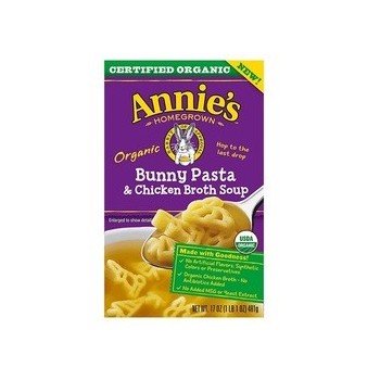 Annie's Homegrown Organic Bunny Pasta and Chicken Broth (8x17 OZ)