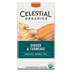 Celestial Seasonings Organics Herbal Tea Ginger & Turmeric (6x20 BAG)