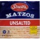 Streits Unsalted Matzo (12x11 Oz)