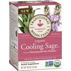 Traditional Medicinals Tea Organic Herbal Cool Sage (6x16 Bags)