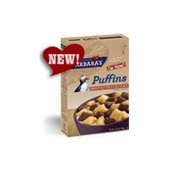 Barbara's Bakery Puffins, Peanut Butter & Chocolate (12x10.5 Oz)